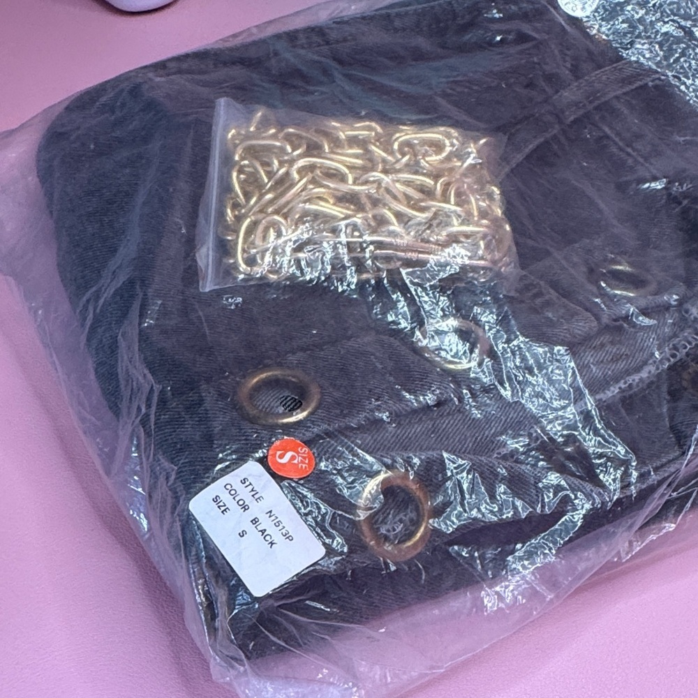 146. No1 Los Angeles Side Grommet Chain Pants Size S - Picture 7 of 7